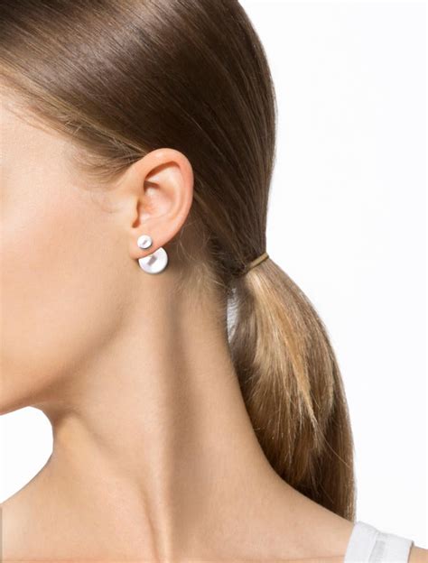 dior double earrings|christian mise en dior earrings.